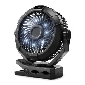 Convenient Outdoor Fan with LED Lighting. 360?? Rotation. USB Charging - CP-02